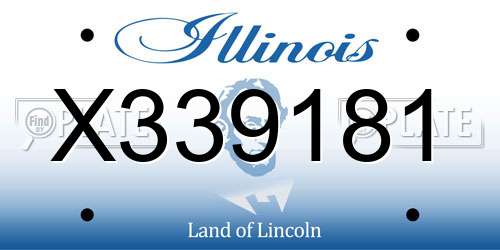 X339181 Illinois License Plate
