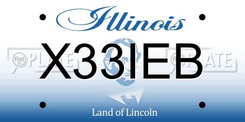 X33IEB Illinois License Plate