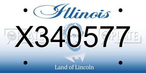 X340577 Illinois License Plate