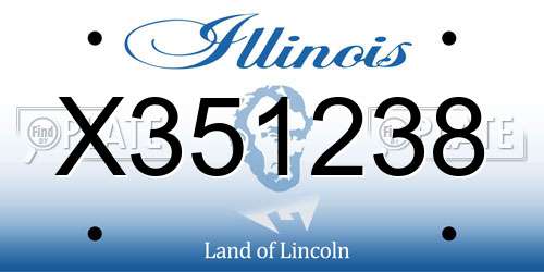 X351238 Illinois License Plate