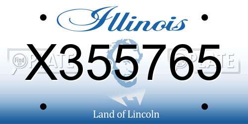 X355765 Illinois License Plate