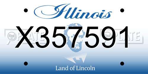 X357591 Illinois License Plate