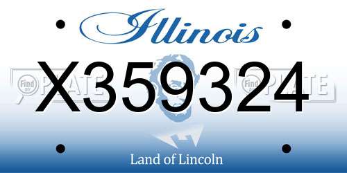 X359324 Illinois License Plate