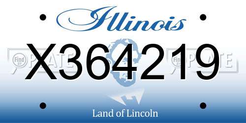 X364219 Illinois License Plate