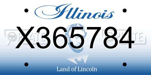 X365784 Illinois License Plate