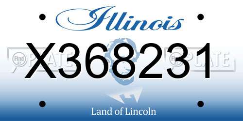 X368231 Illinois License Plate