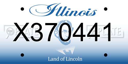 X370441 Illinois License Plate