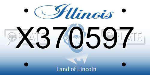 X370597 Illinois License Plate