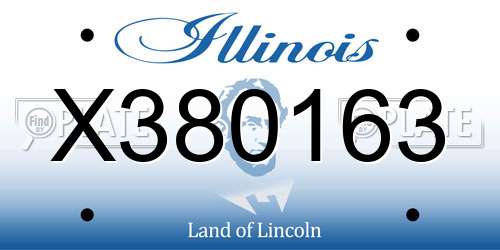 X380163 Illinois License Plate