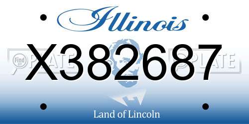 X382687 Illinois License Plate