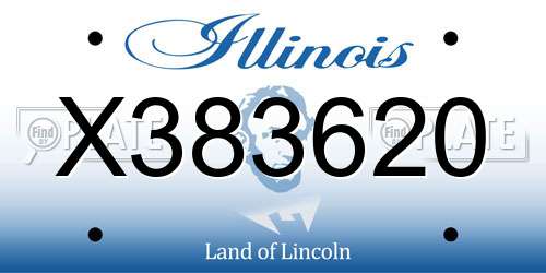 X383620 Illinois License Plate