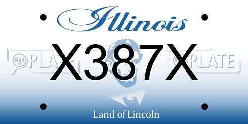 X387X Illinois License Plate