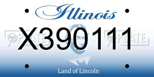 X390111 Illinois License Plate