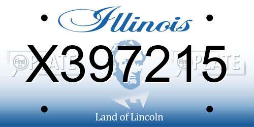 X397215 Illinois License Plate