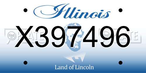 X397496 Illinois License Plate