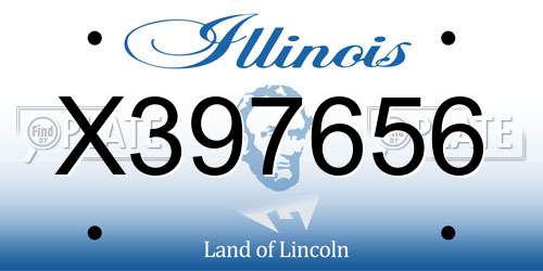 X397656 Illinois License Plate