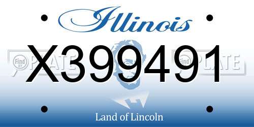 X399491 Illinois License Plate