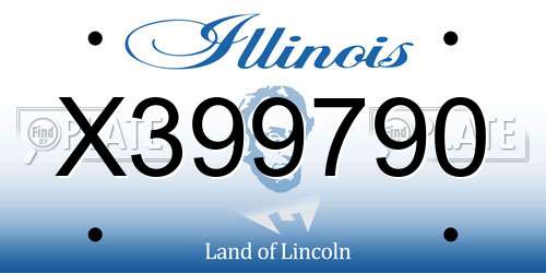 X399790 Illinois License Plate