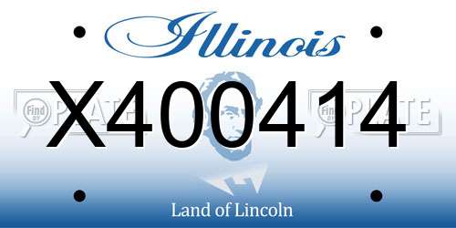 X400414 Illinois License Plate
