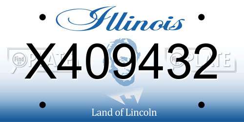 X409432 Illinois License Plate