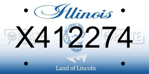 X412274 Illinois License Plate