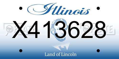 X413628 Illinois License Plate