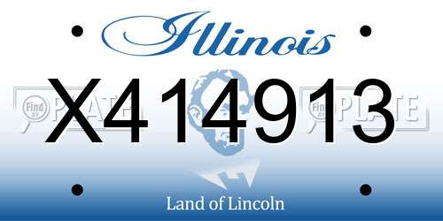X414913 Illinois License Plate