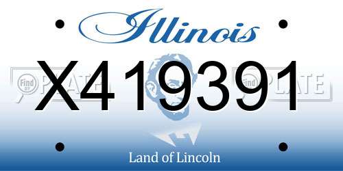 X419391 Illinois License Plate