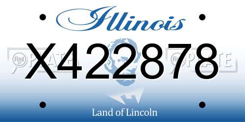 X422878 Illinois License Plate