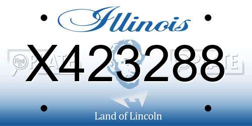 X423288 Illinois License Plate