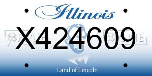 X424609 Illinois License Plate