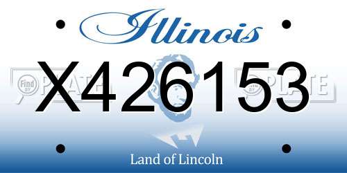 X426153 Illinois License Plate