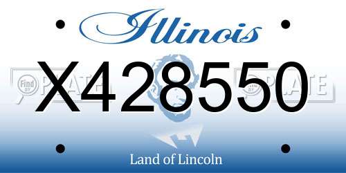 X428550 Illinois License Plate