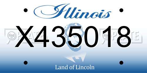 X435018 Illinois License Plate