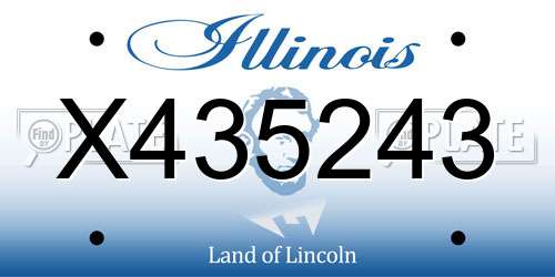 X435243 Illinois License Plate