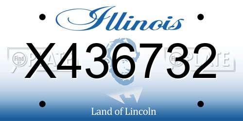 X436732 Illinois License Plate