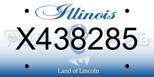 X438285 Illinois License Plate