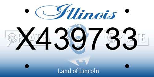 X439733 Illinois License Plate