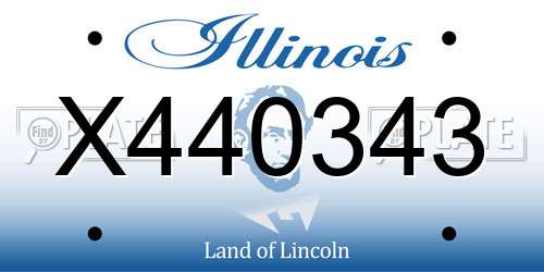 X440343 Illinois License Plate
