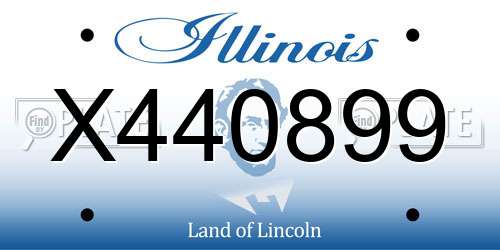 X440899 Illinois License Plate