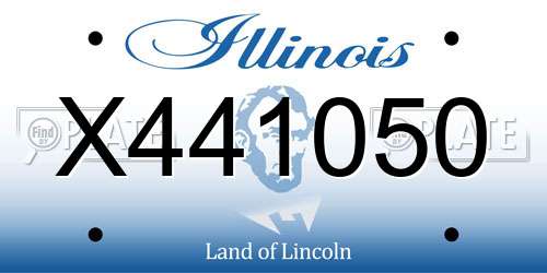 X441050 Illinois License Plate