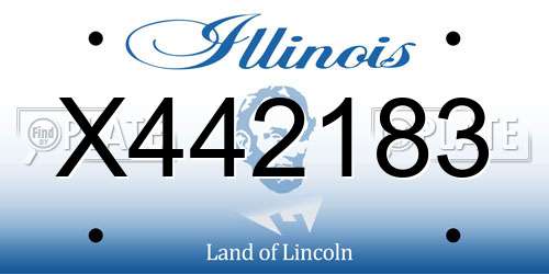 X442183 Illinois License Plate
