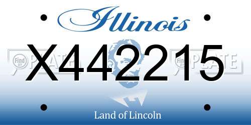 X442215 Illinois License Plate