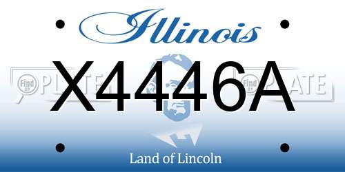 X4446A Illinois License Plate