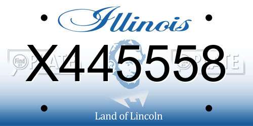X445558 Illinois License Plate