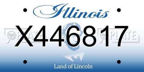 X446817 Illinois License Plate