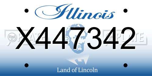 X447342 Illinois License Plate