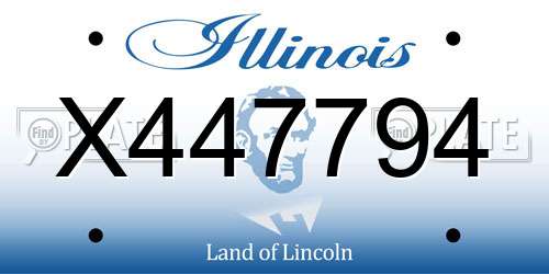X447794 Illinois License Plate