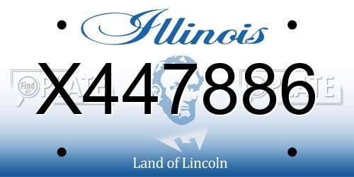 X447886 Illinois License Plate