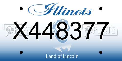 X448377 Illinois License Plate